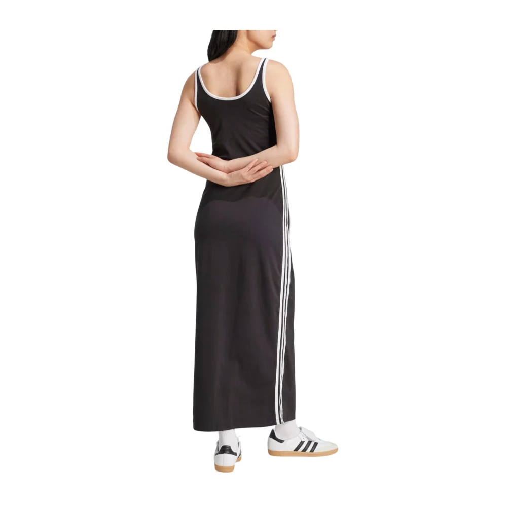 Adidas Casual Jersey Jurk met 3 Strepen Black Dames
