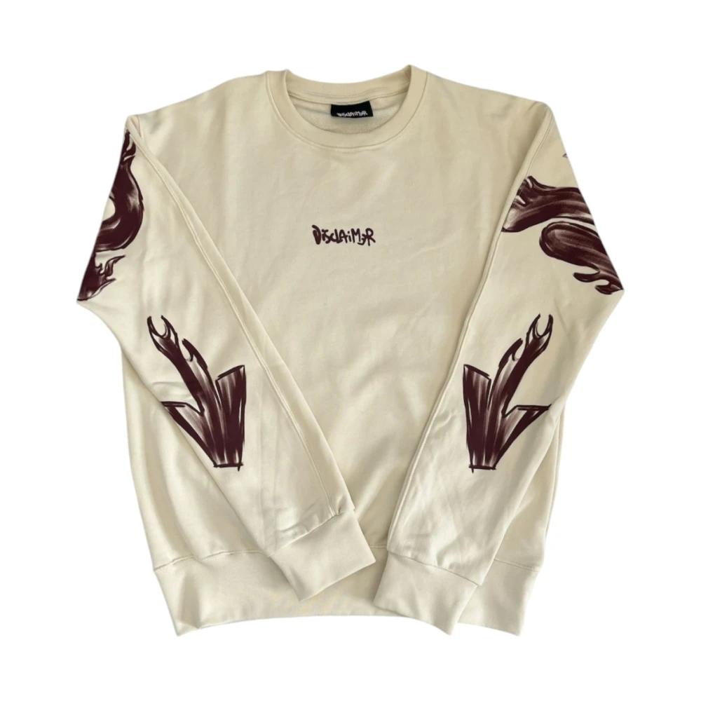 Disclaimer Heren hoodie katoen stijl 24Ids54523 White Heren