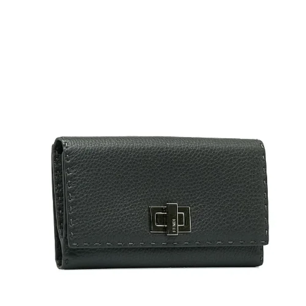 Fendi Vintage Pre-owned Leather wallets Gray Dames