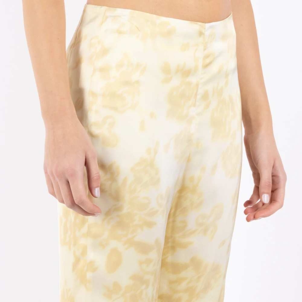 Jil Sander Cremino Viscose Broek Beige Dames