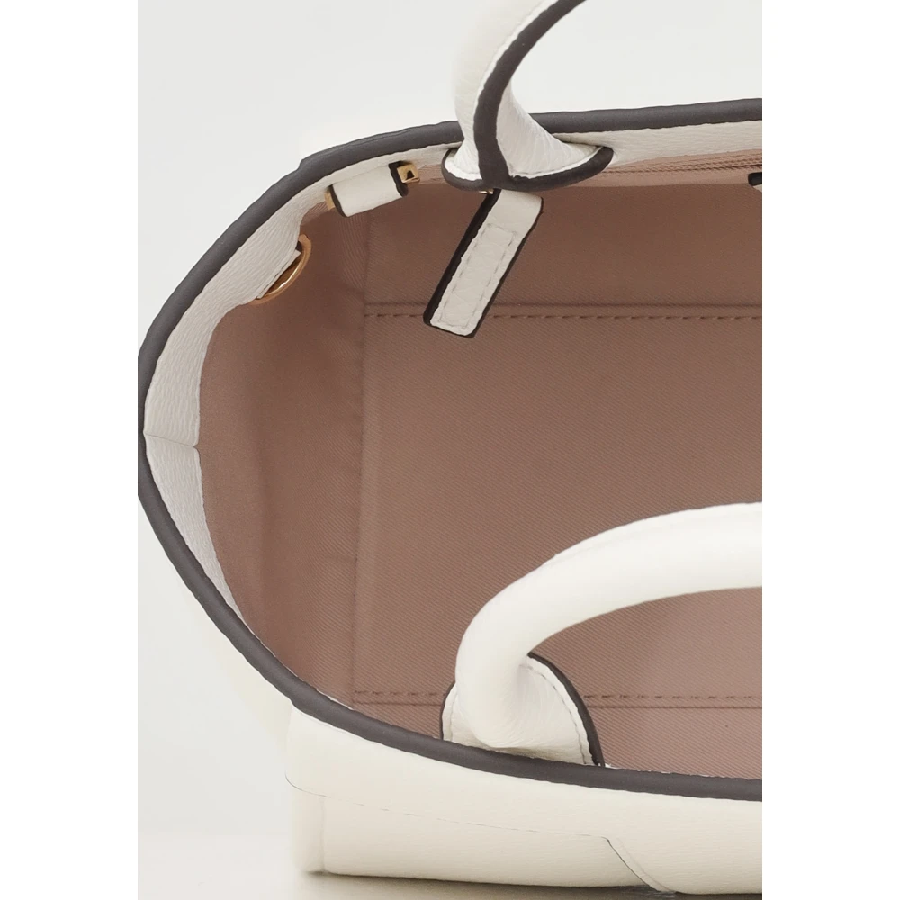 Elisabetta Franchi Minimalistische Ivory Shopper Tas Beige Dames