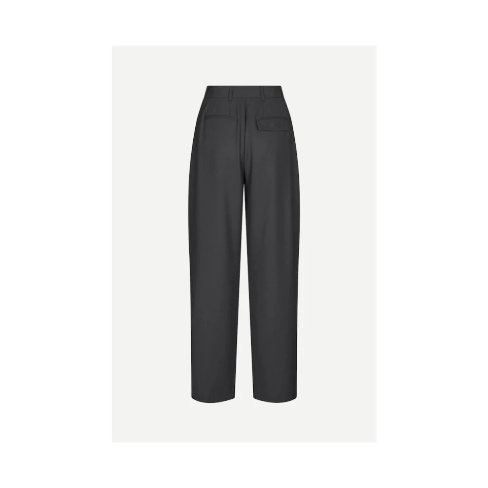 Samsøe Hoge taille klassieke taps toelopende broek Gray Dames