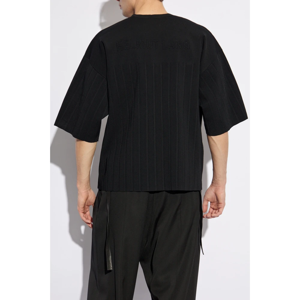 Helmut Lang T-shirt met logo Black Heren