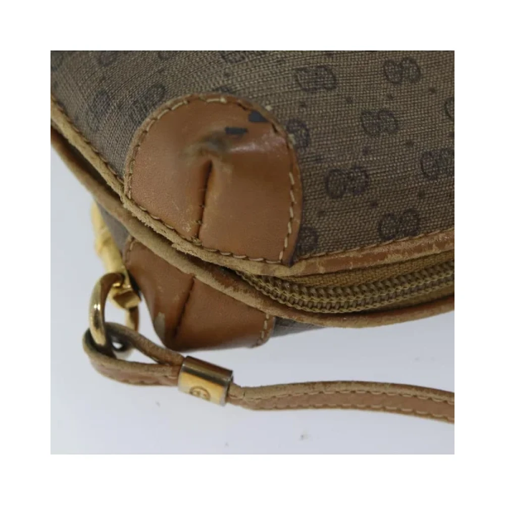 Gucci Vintage Pre-owned Canvas gucci-bags Beige Dames