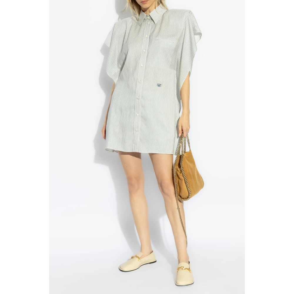 Stella Mccartney Zijden overhemdjurk White Dames