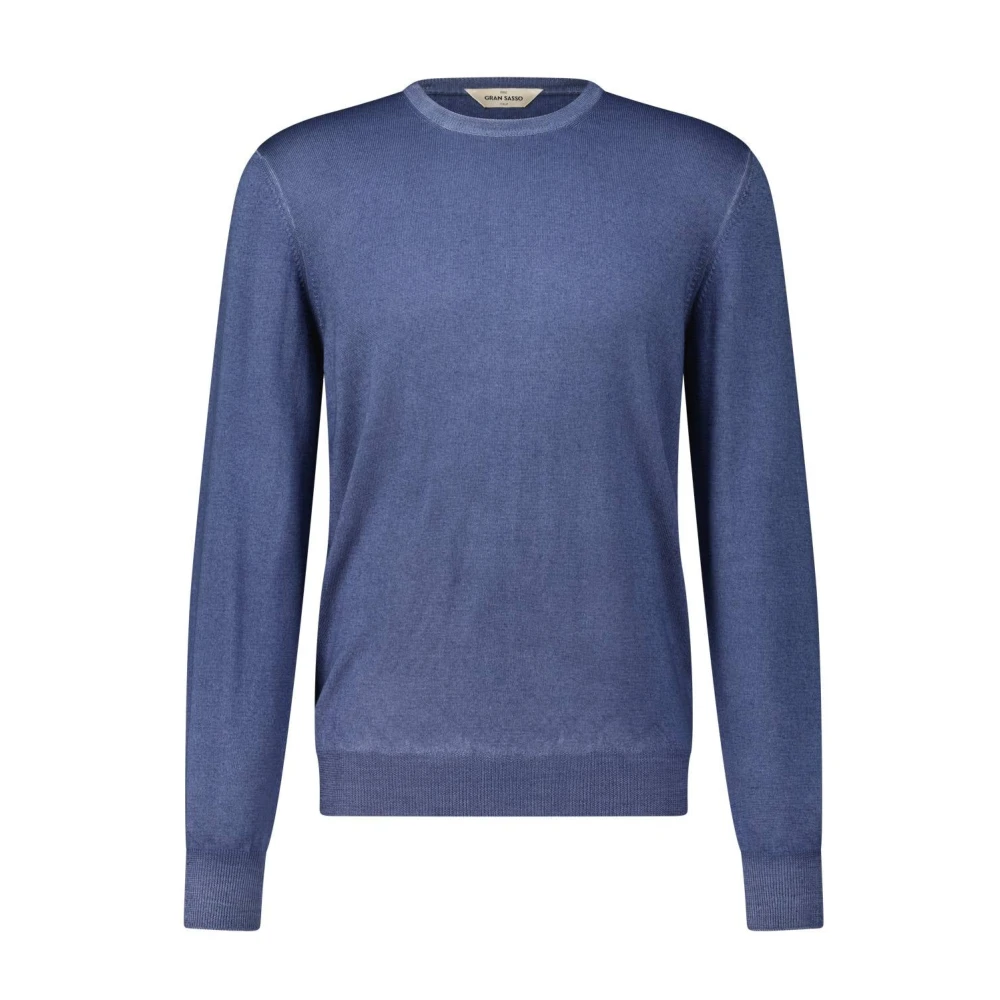 Gran Sasso Wollen Gebreide Trui Blue Heren