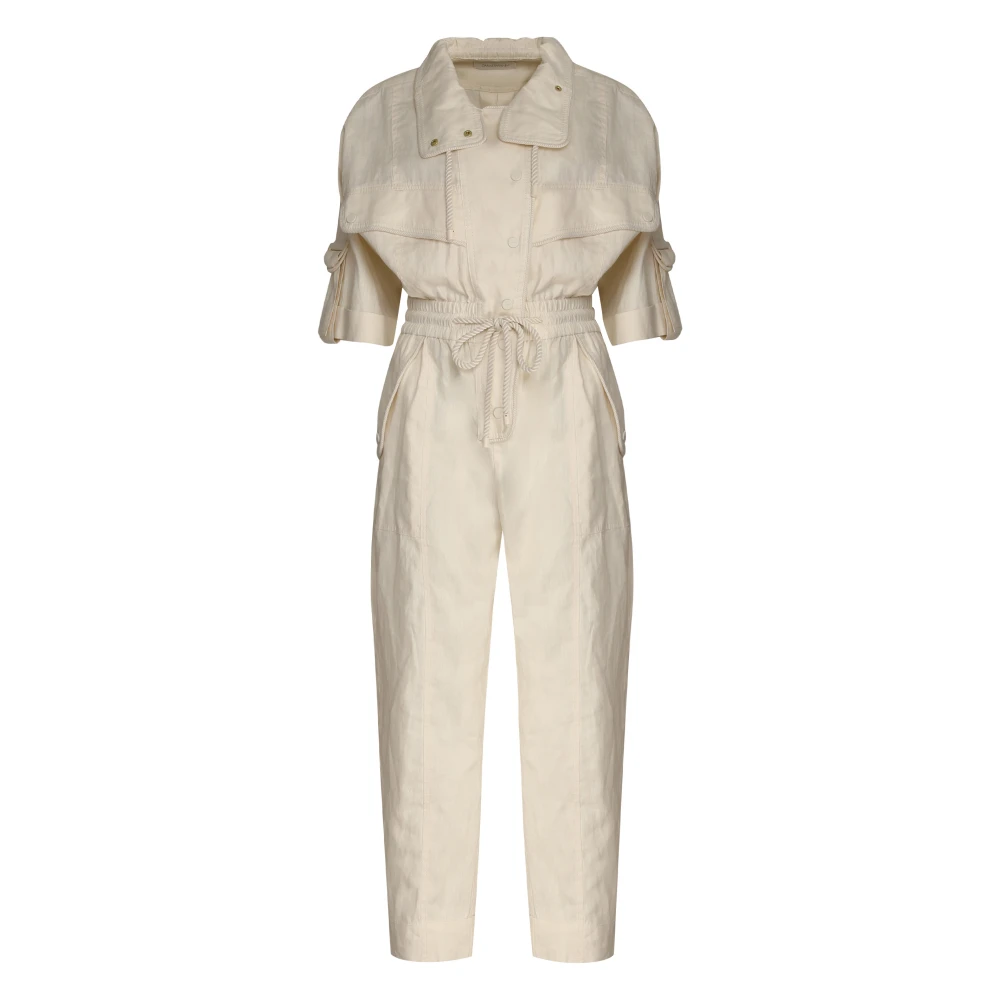 Zimmermann High Tide Utility Jumpsuit Beige Dames