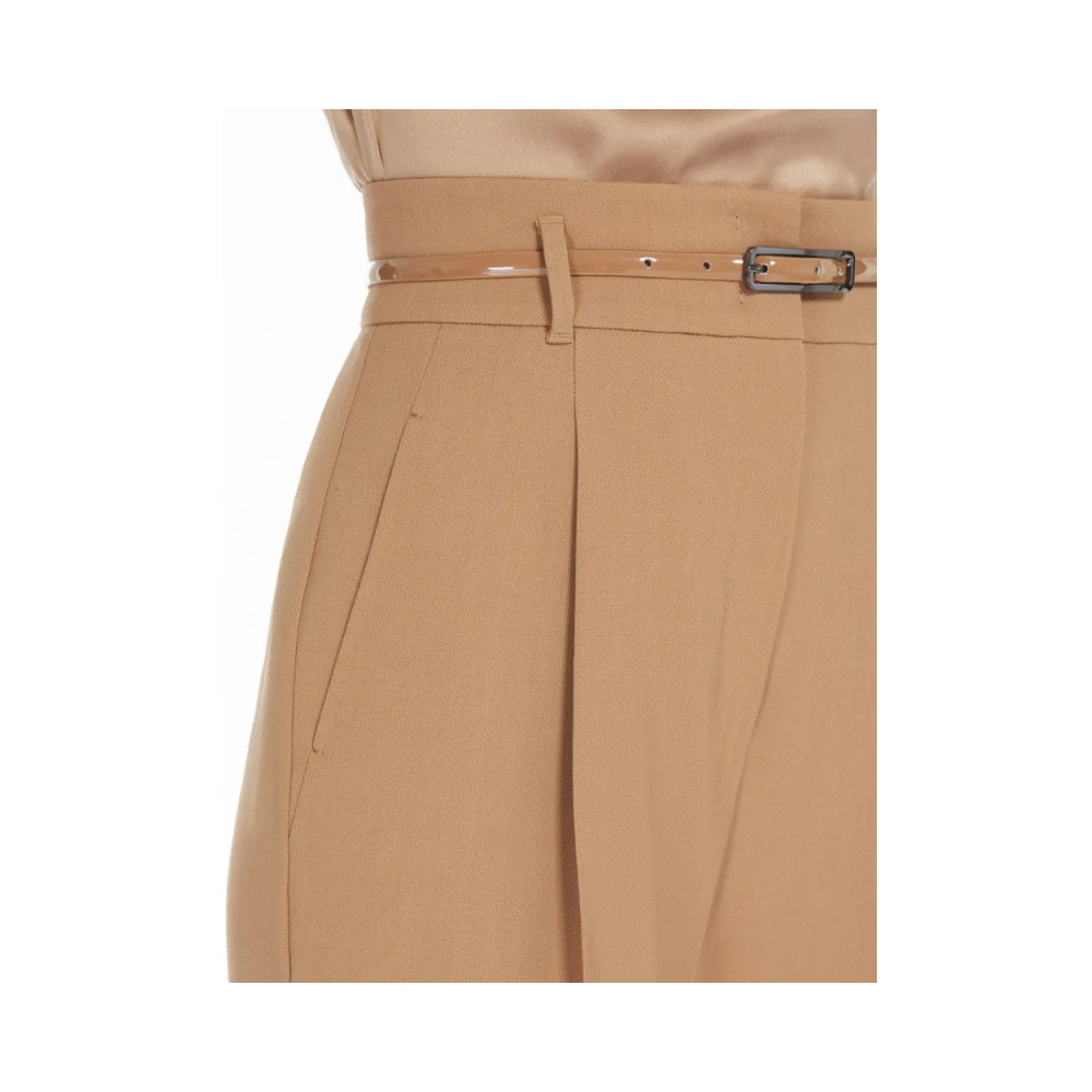 Max Mara Hoge taille wollen broek Brown Dames