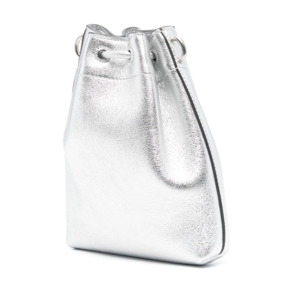 Jimmy Choo Metallic Leren Schoudertas Gray Dames