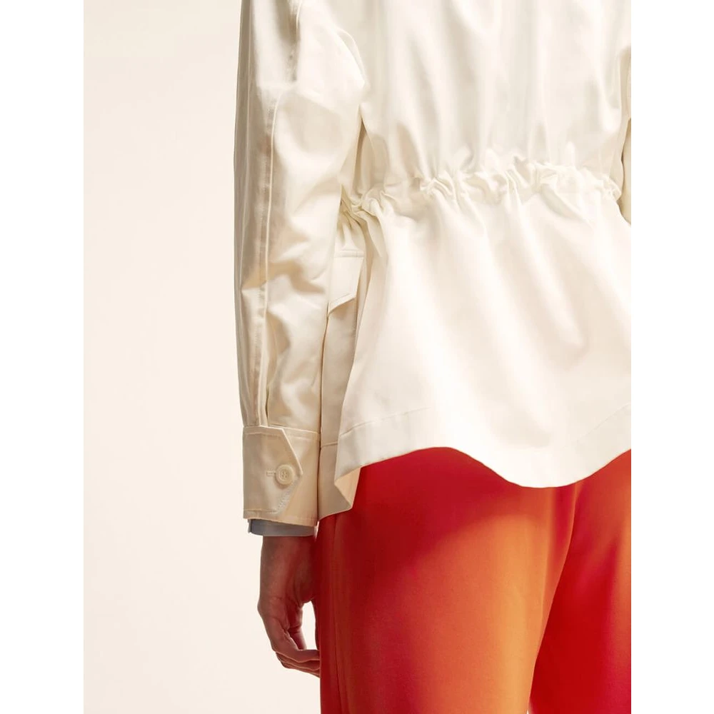 Ines De La Fressange Paris Neva ivory cotton satin jacket Beige Dames
