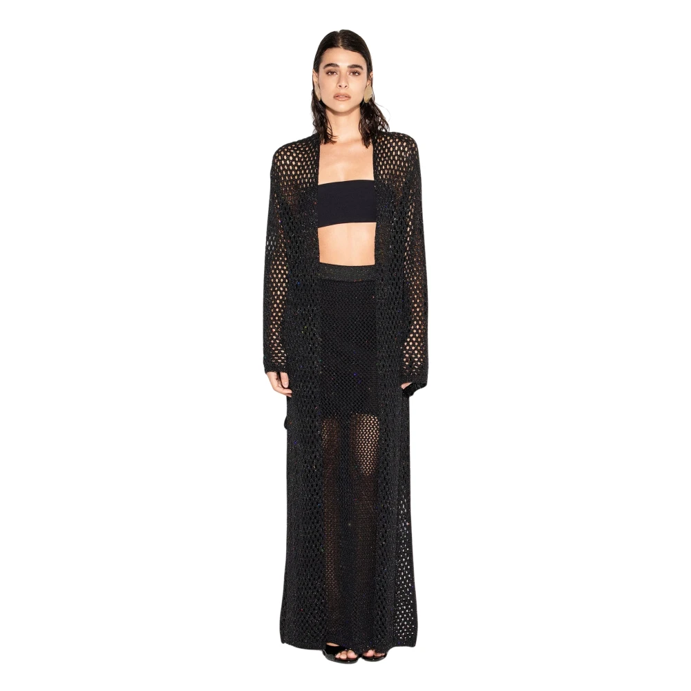 Akep Women's Black Cardigans, L, Maglieria E Felpe Viscosa