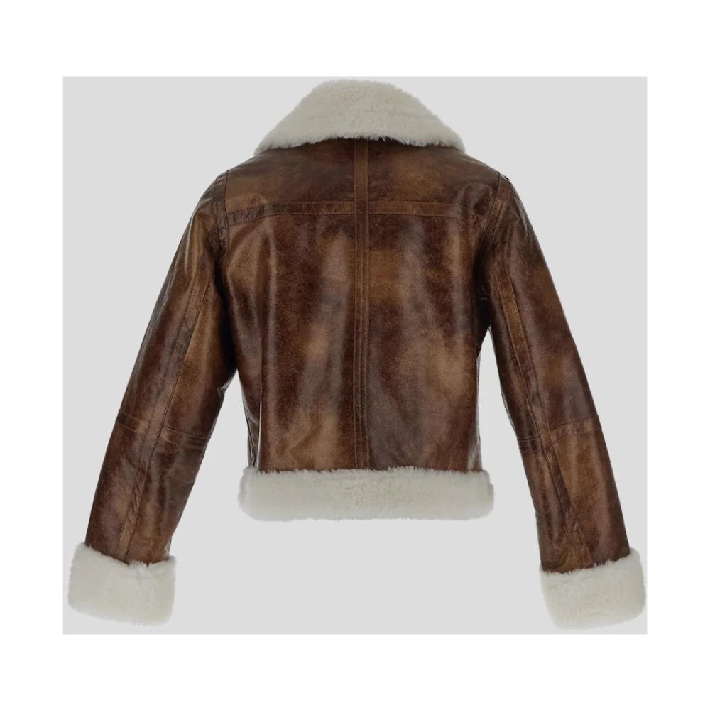 Stand Studio Faux Leather Lorelle Jacket Brown Dames