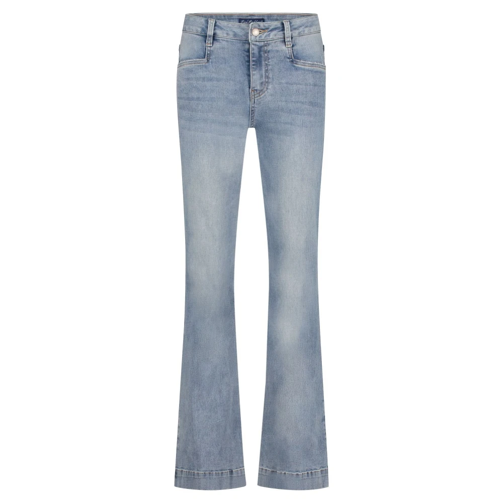 Red Button Vintage Wide Leg Jeans Bibette Blue Dames