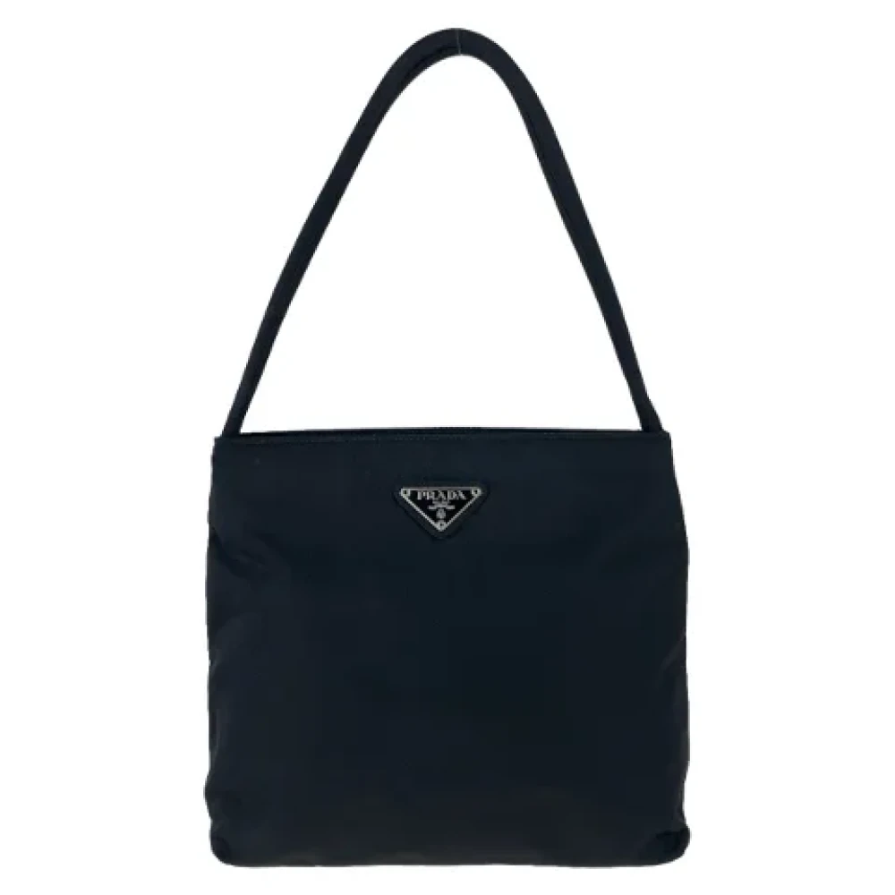 Prada Vintage Pre-owned Canvas prada-bags Black Dames