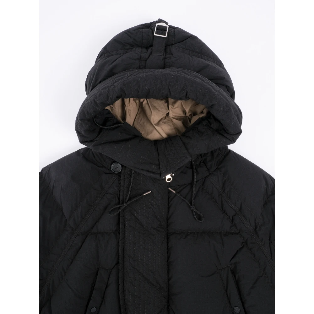 Ten C Zwarte Dons Parka Jas Black Heren