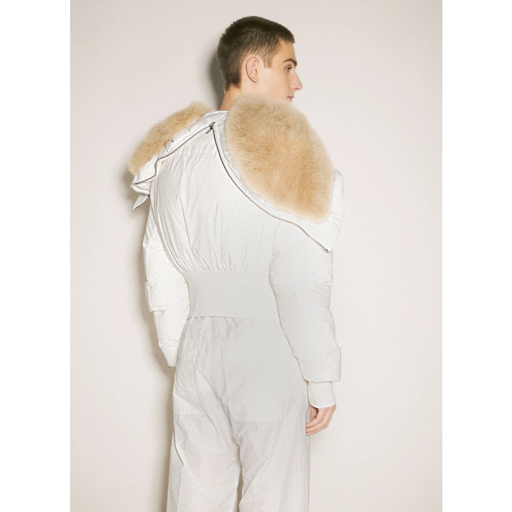 Moncler Parka Jas met Shearling Kraag Beige Heren