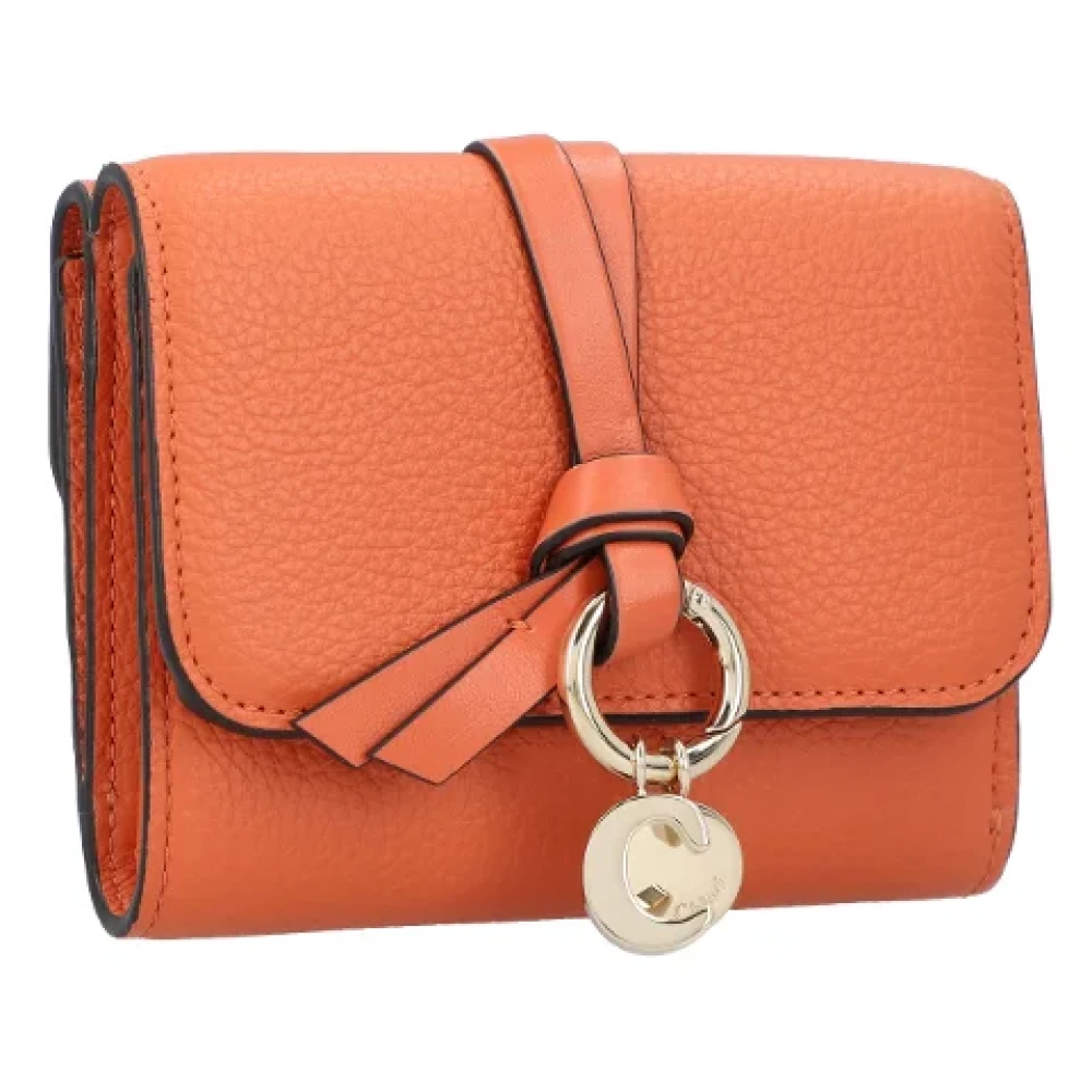 Chloé Leather wallets Orange Dames