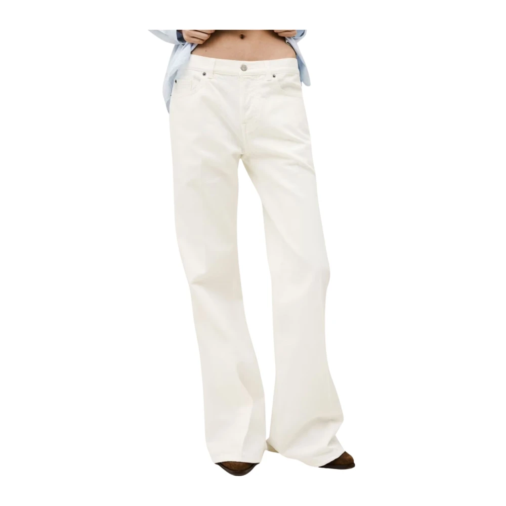 Ba&Sh Men's Beige Badou Wide Jeans - Wide Jeans - W34 - Jeans