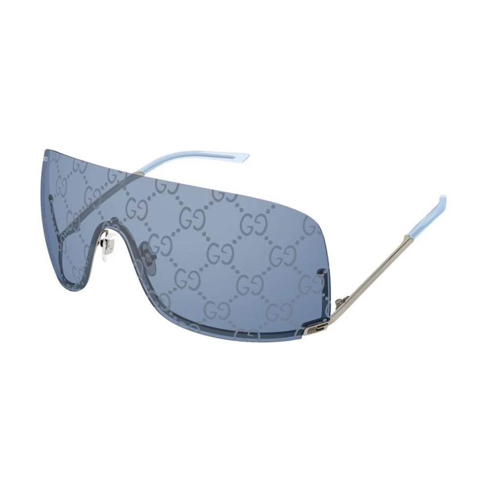 Gucci Unisex Gray Sunglasses, One Size, Shield Sunglasses