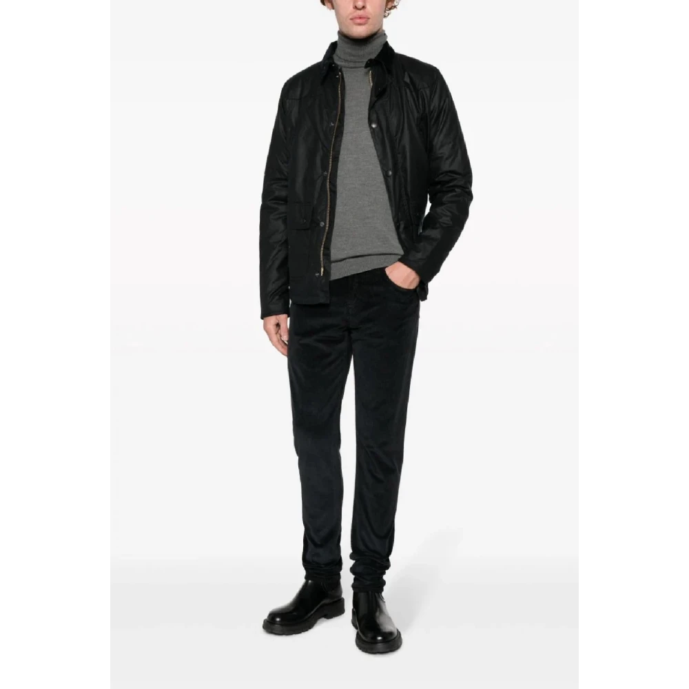 Barbour Navy Wax Jas Aw24 Black Heren