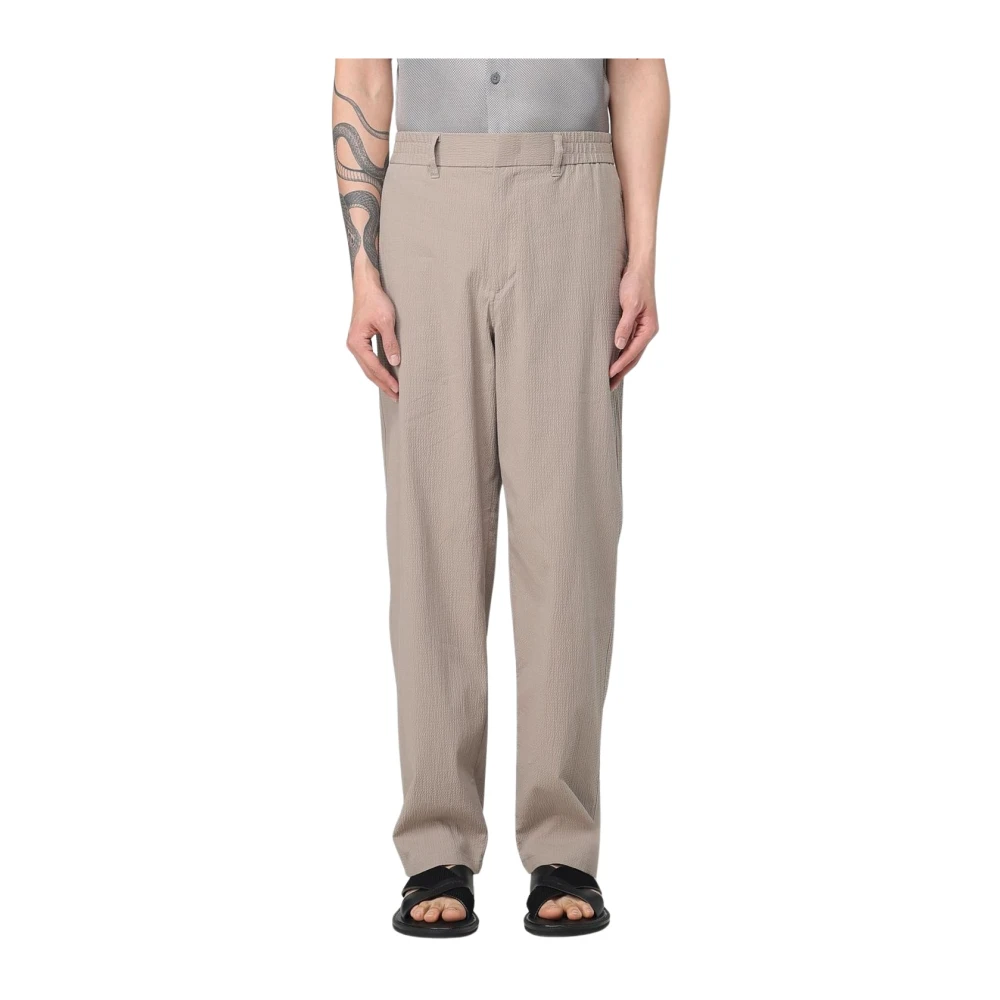 Armani Exchange Men's Beige Slim Fit Trousers Stylish Comfort W32