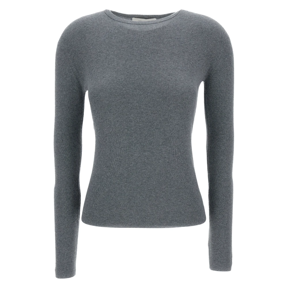 Lisa Yang Women's Gray Vivian Longsleeve - Round-Neck Knitwear - M - Knitwear