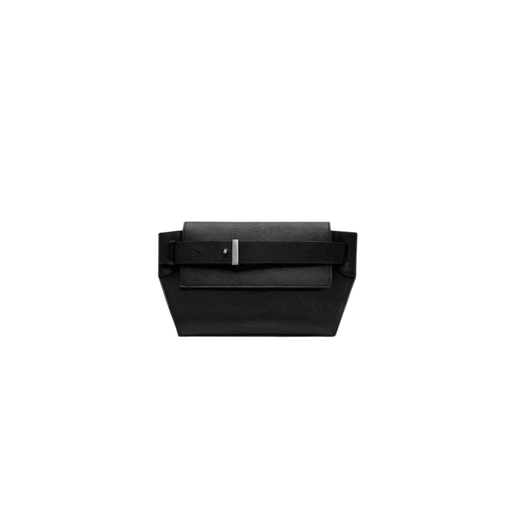 Jacquemus Zwarte leren messenger tas Black Dames