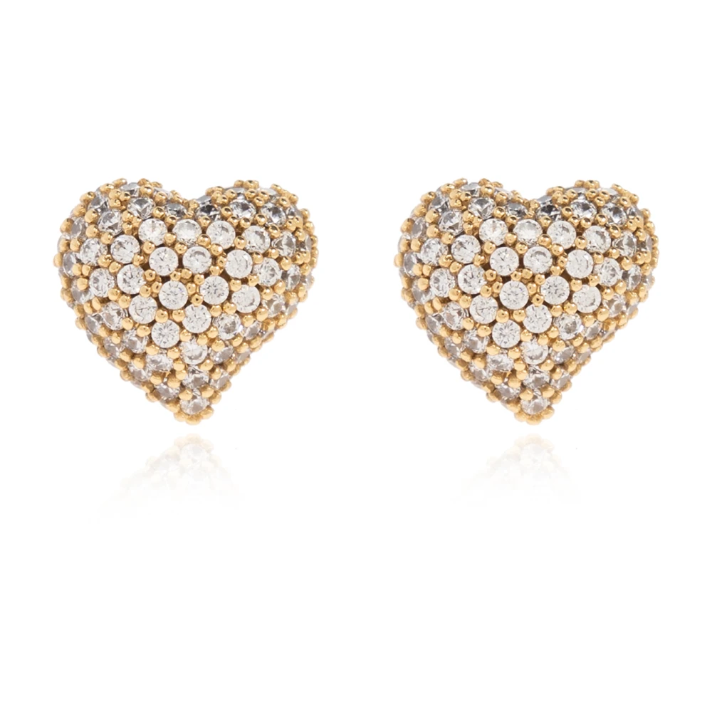 Kate Spade Gul Hjärtformade Örhängen