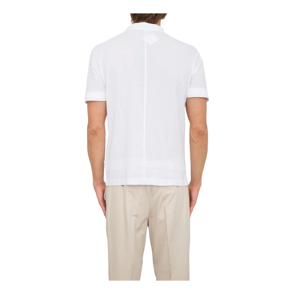 Paolo Pecora Klassieke Polo T-shirt in Wit White Heren