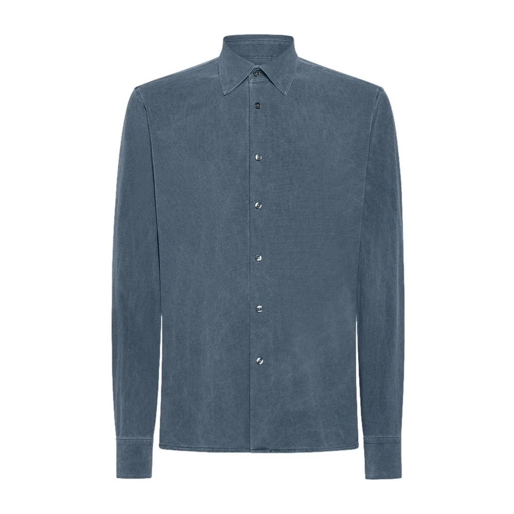 Rrd Men's Blue Techno Wash Piqué Shirt