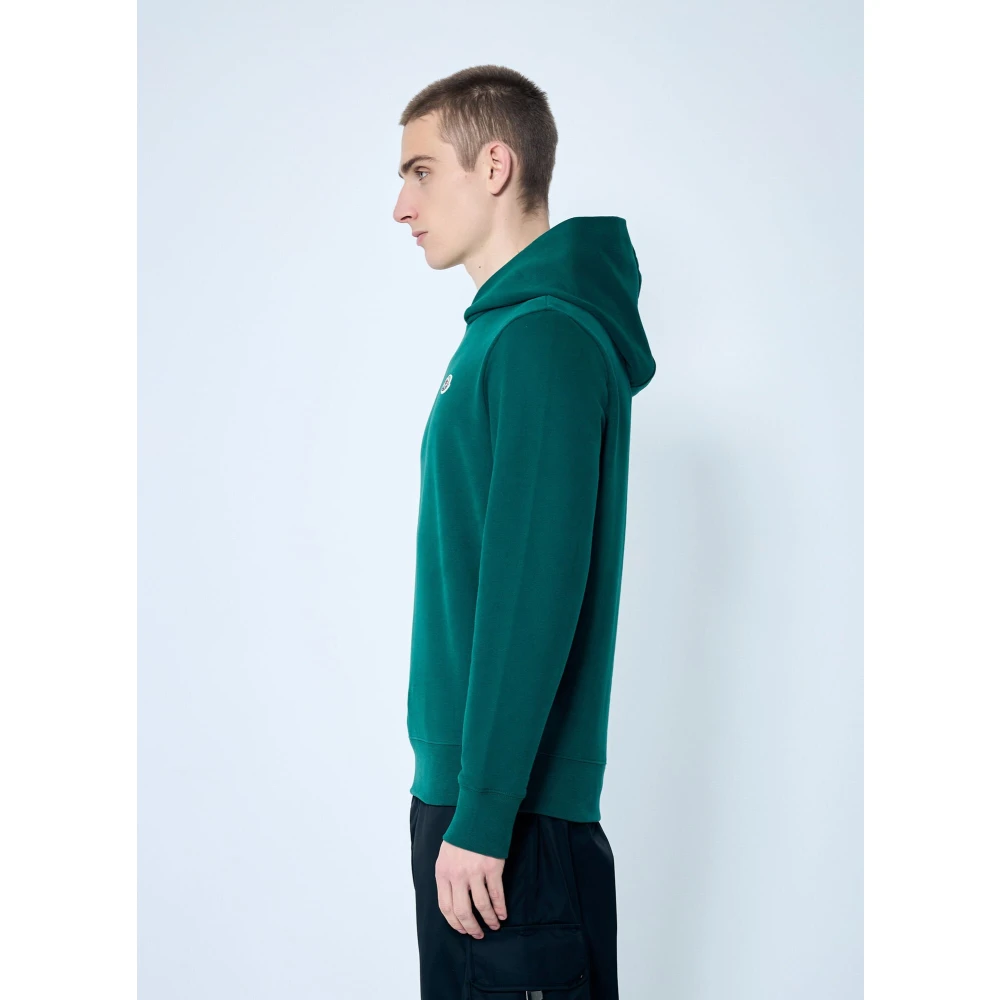 Moncler Katoenen Fleece Hoodie Green Heren