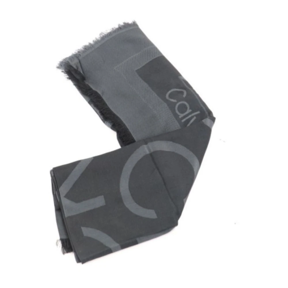 Calvin Klein Monogram Jacquard Sjaal voor Mannen Blue Heren