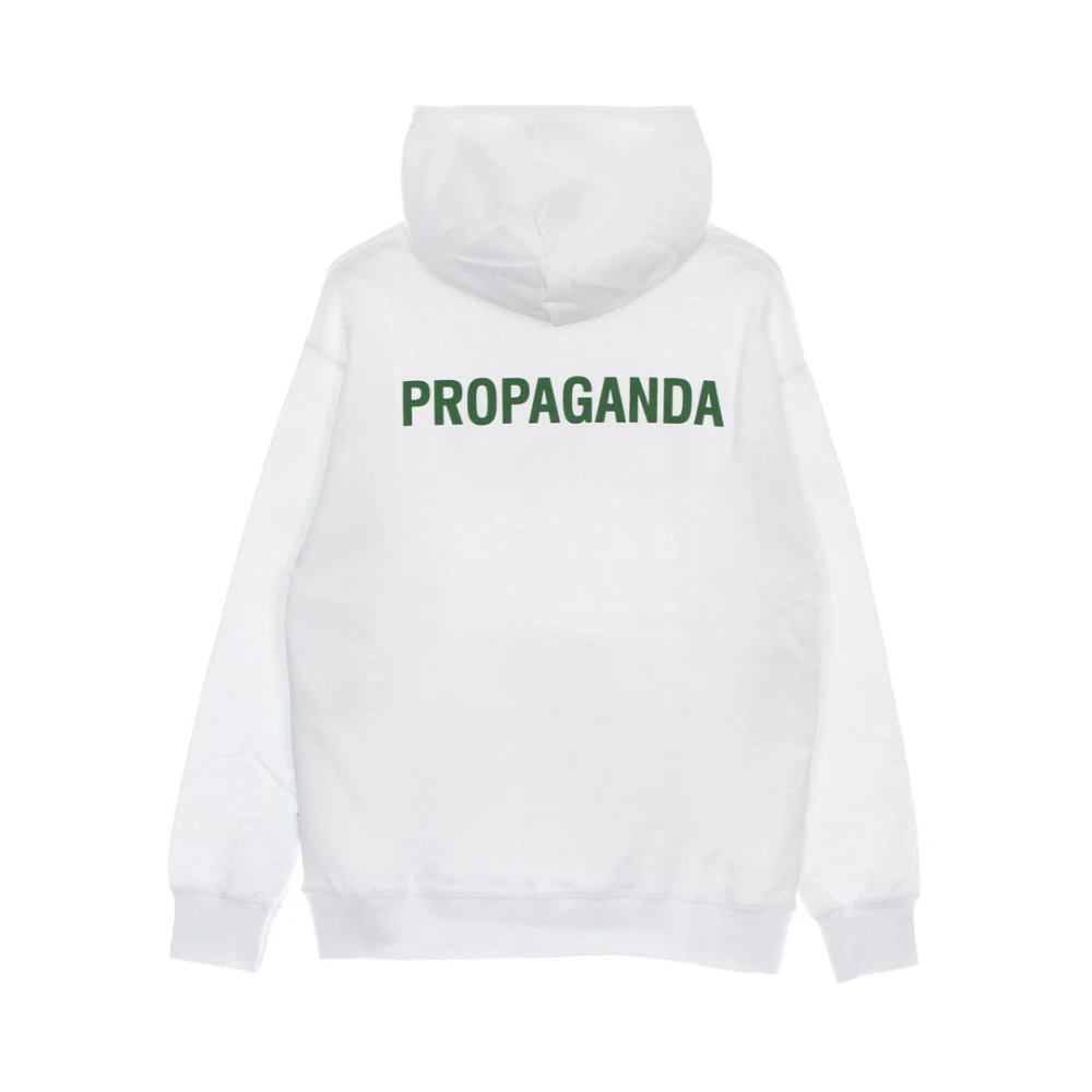 Propaganda Groene Logo Hoodie Lichtgewicht Sweatshirt White Heren