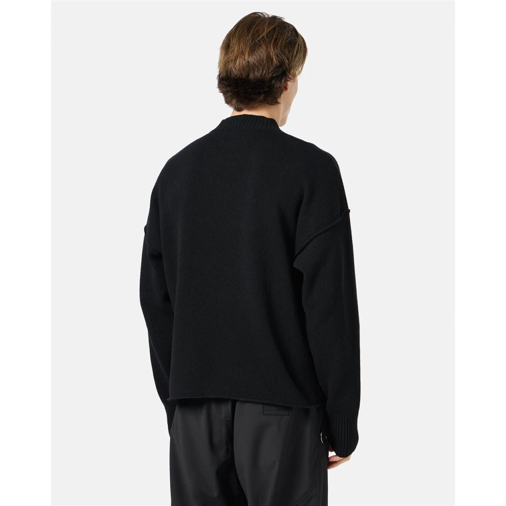 Iceberg Trui met ronde hals en geborduurd logo Black Heren