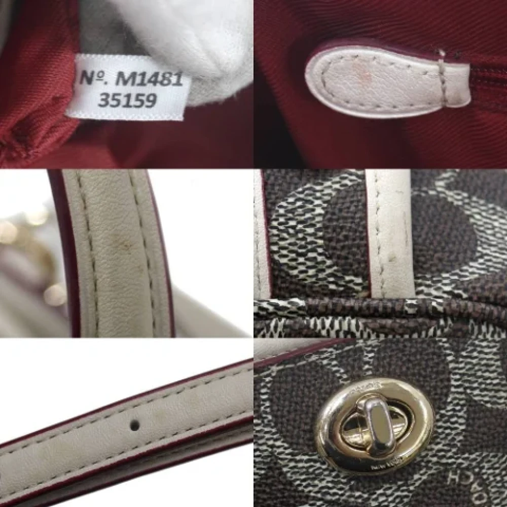 Coach Pre-owned Fabric handbags Brown Dames