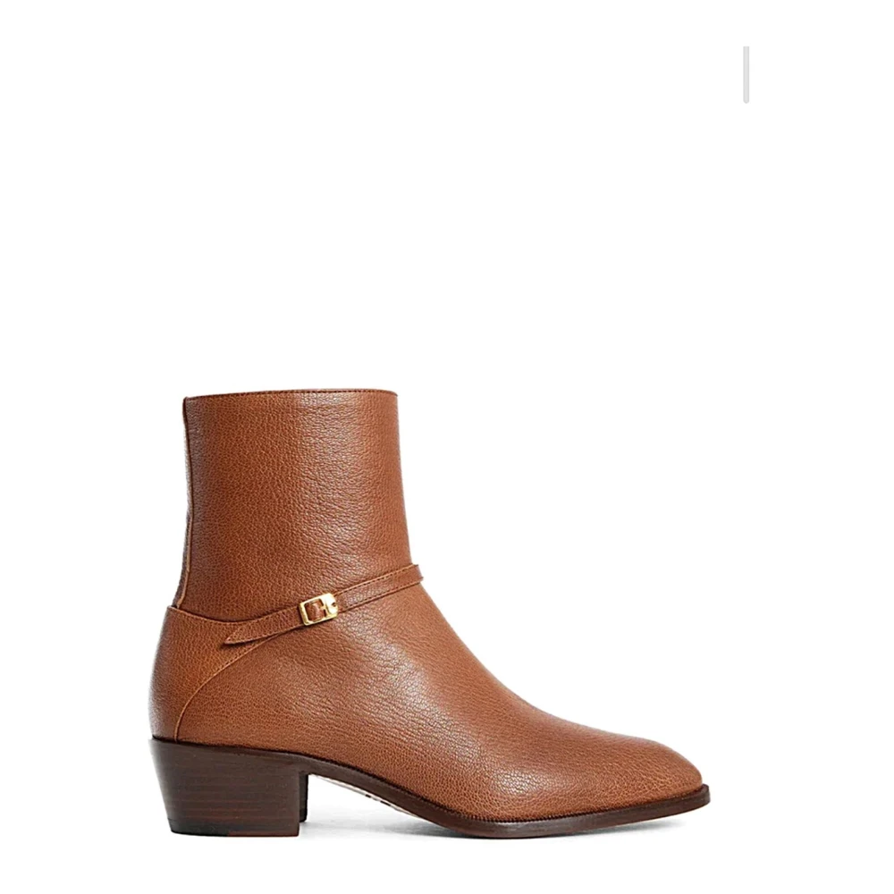 Valentino Garavani Men's Brown Bootie Capretto - Heeled Boots - 7 Uk - Shoes