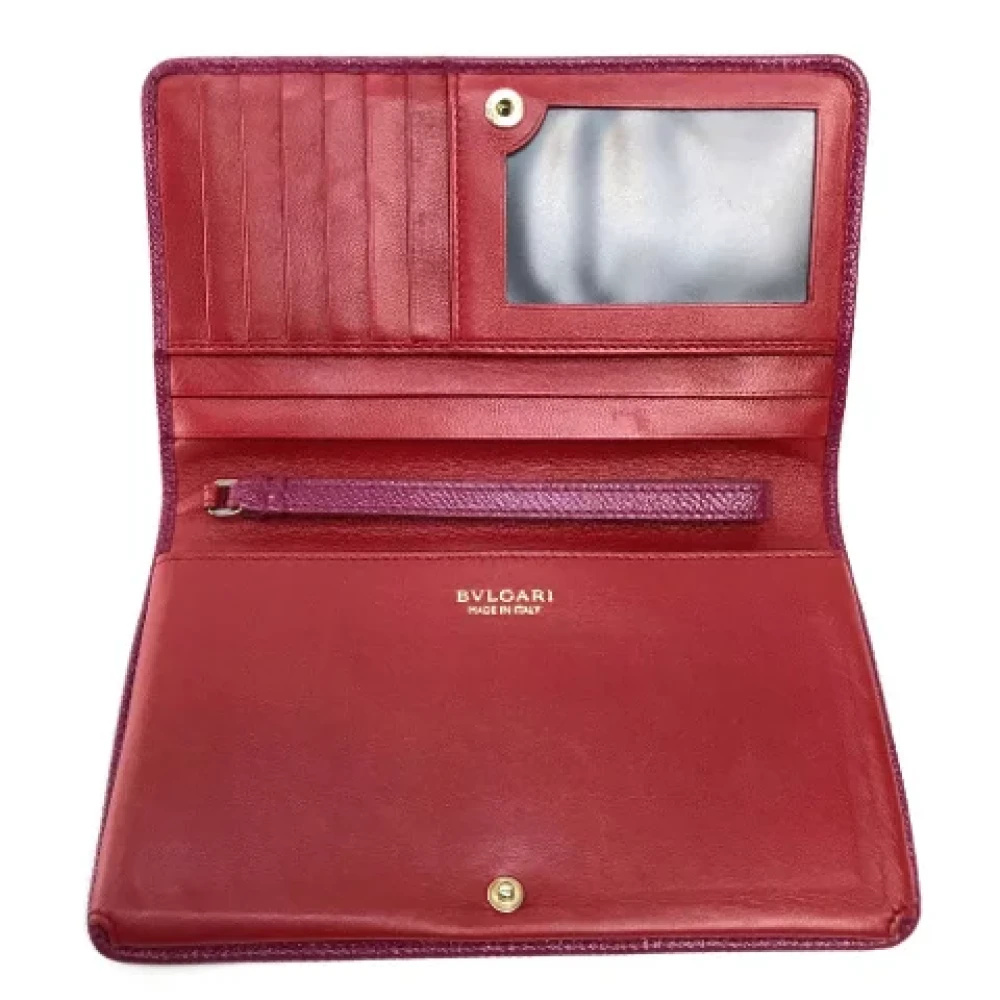 Bvlgari Vintage Pre-owned Leather wallets Pink Dames