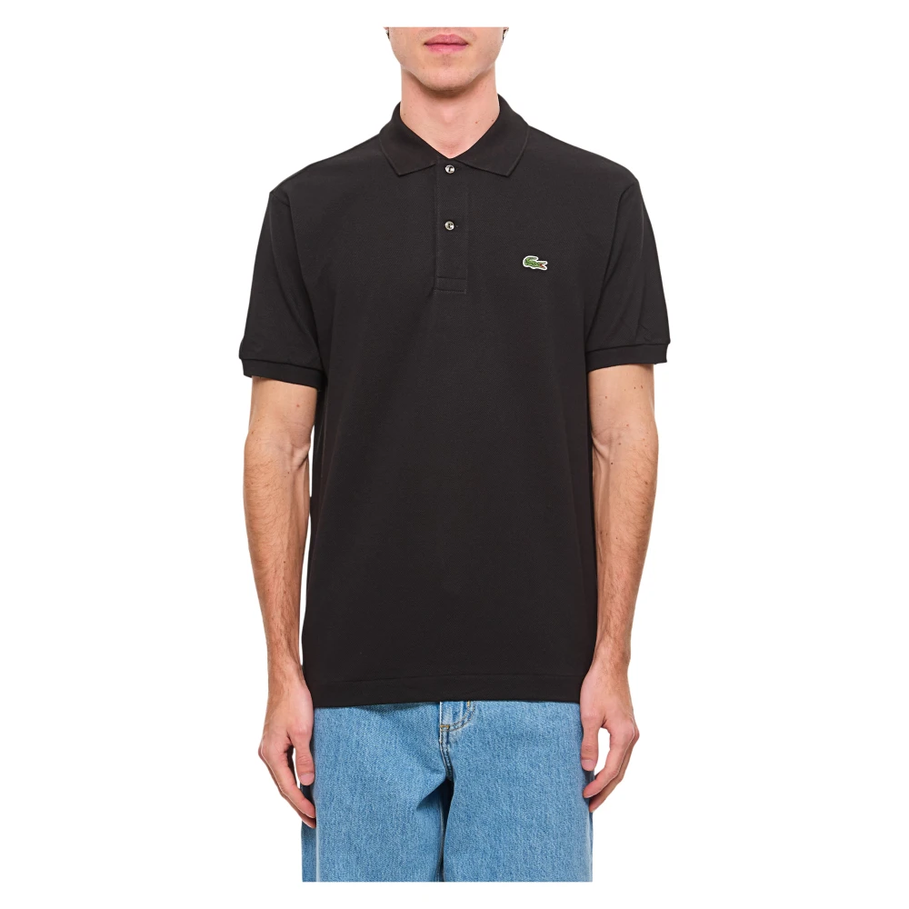 Lacoste Men's Black Polo Shirts, S, L.12.12 Polo Shirt
