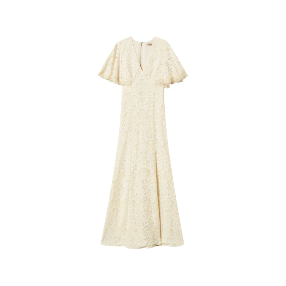 Twinset Women's White Maxi Lace Dress - Gowns - Xs- Dresses