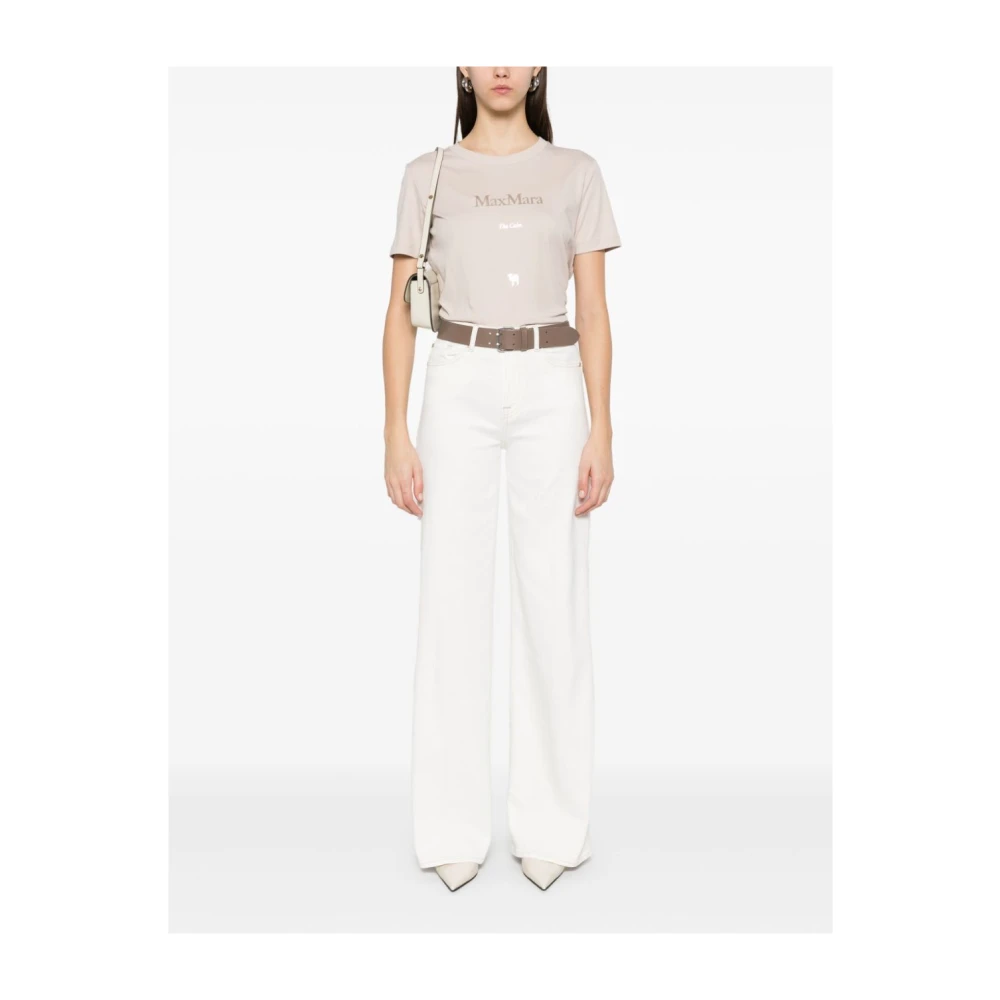 Max Mara Beige Crew Neck T-shirts en Polos Beige Dames