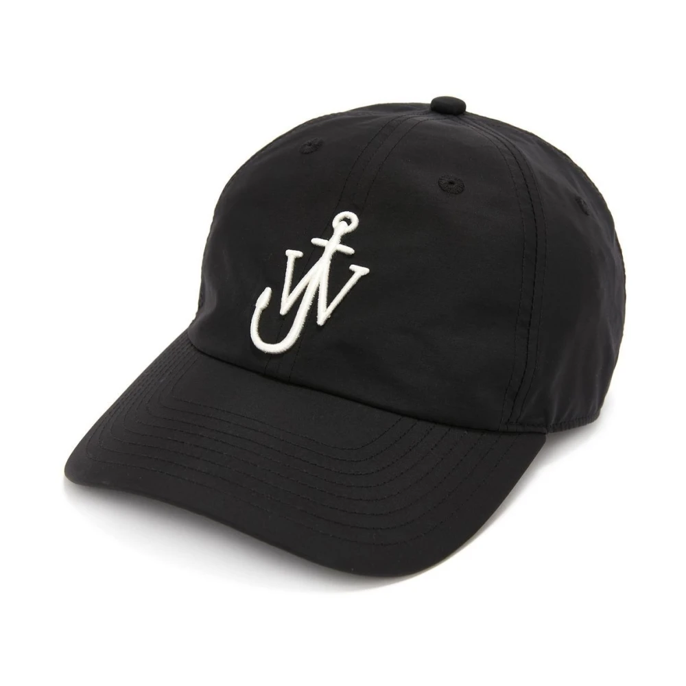 JW Anderson Honkbalpet met geborduurd logo Zwart