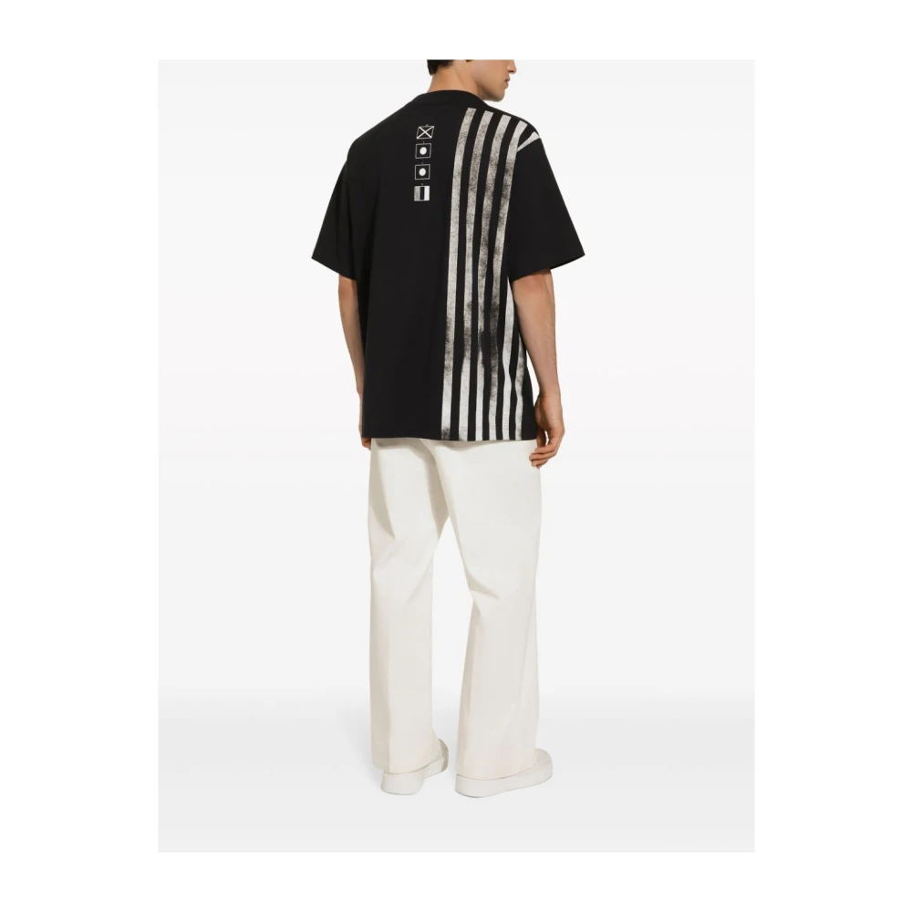 Dolce & Gabbana Gestreept T-shirt Black Heren