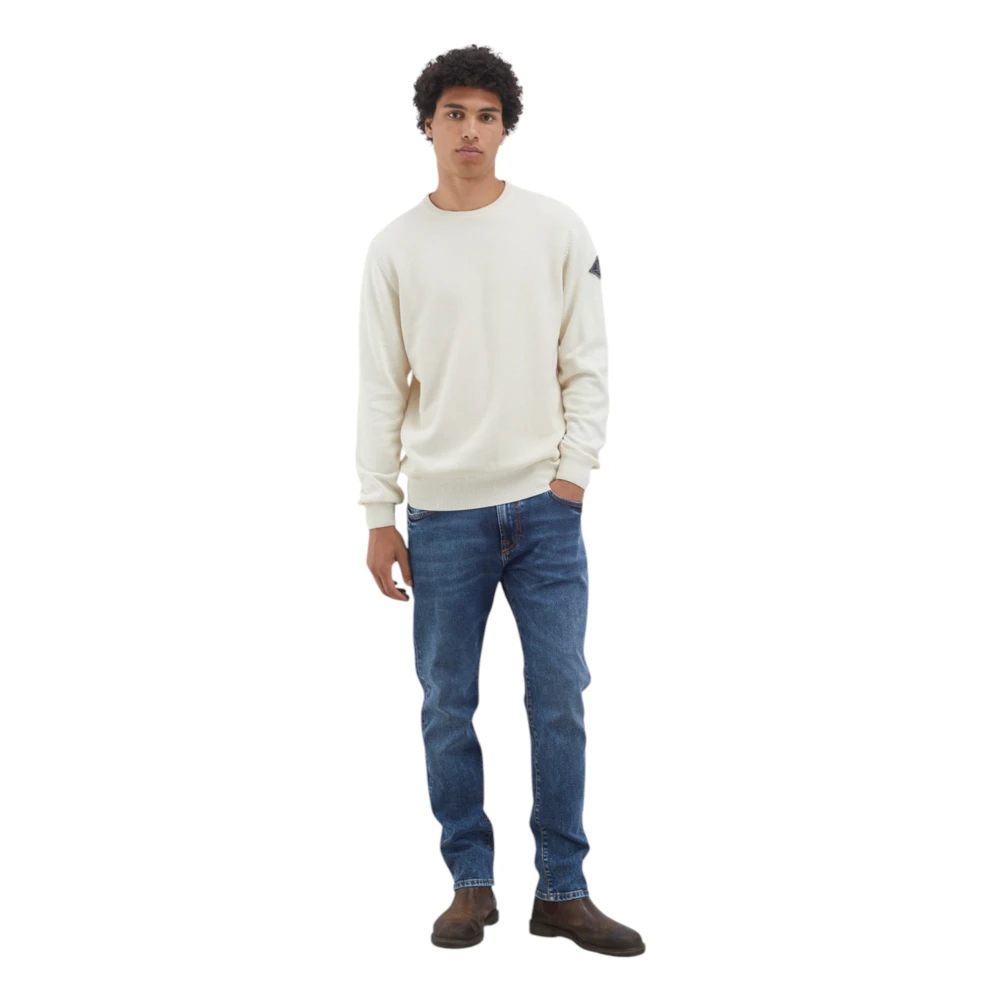 Roy Roger's Trui met ronde hals Beige Heren