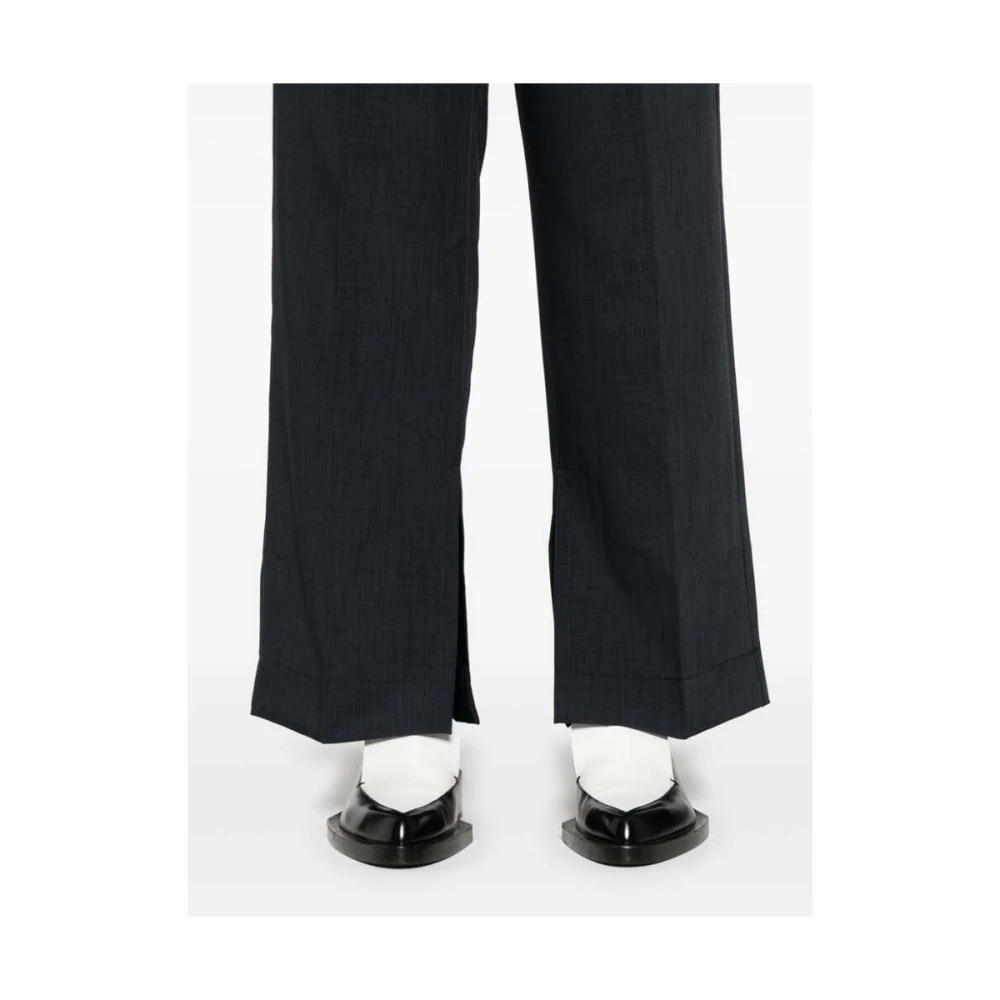 Birgitte Herskind Midnight Blue Chambray Geplooide Broek Blue Dames