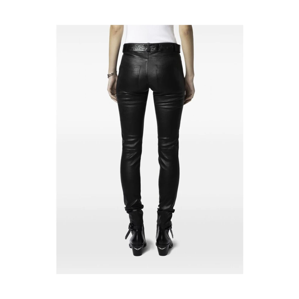 Zadig & Voltaire Zwarte Voorkant Knoop Jeans Black Dames