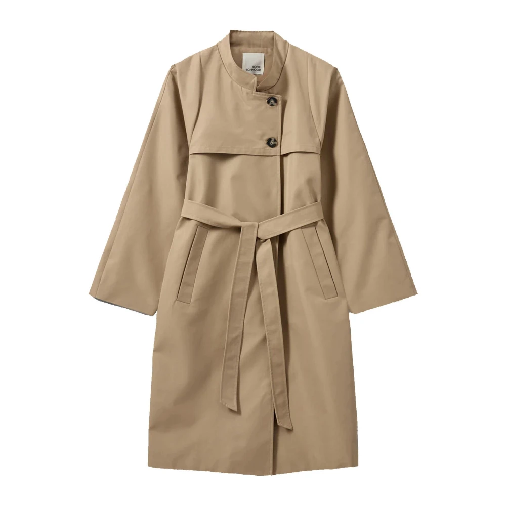 Sofie Schnoor , Trench Coats, Female, Brown, Xs, Classic Trench Coat Camel