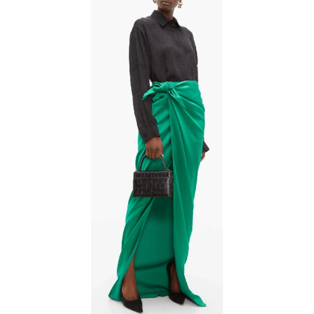 Balenciaga Maxi Skirts Green Dames