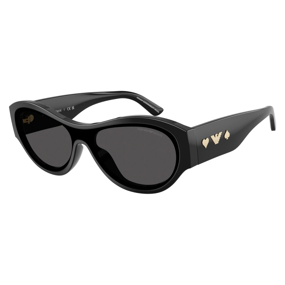 Emporio Armani Grey Woman Ea4265u 501787 Sunglasses Acetate Black Geometric Normal - Image 3