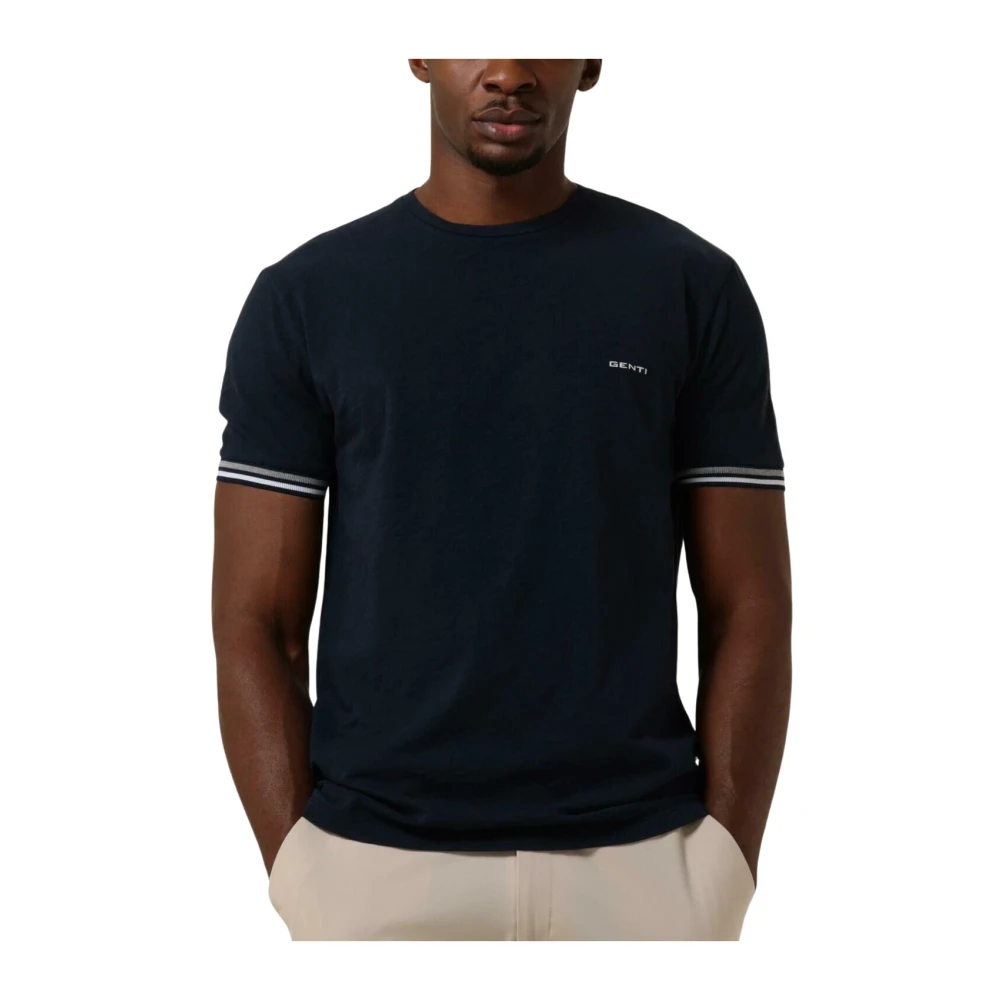 GENTI Heren Polo's & T-shirts J9037-1222 Donkerblauw