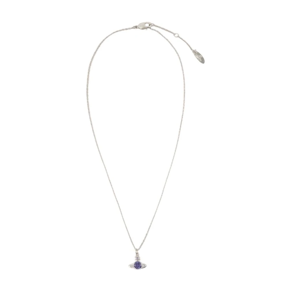 Vivienne Westwood Women's Lavender Reina Pendant Necklace In Platinum/ Cz - Image 4